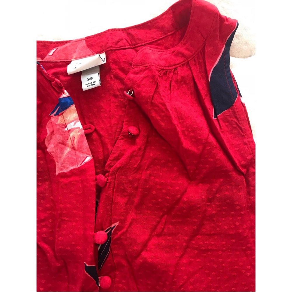 Red Floral Tank